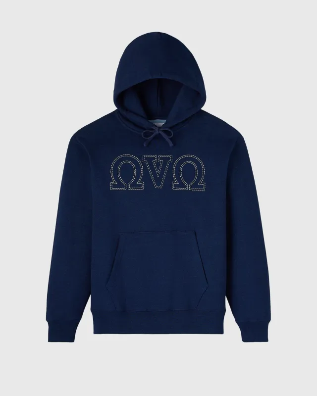 Omega Contrast Stitch Hoodie sold by OVO