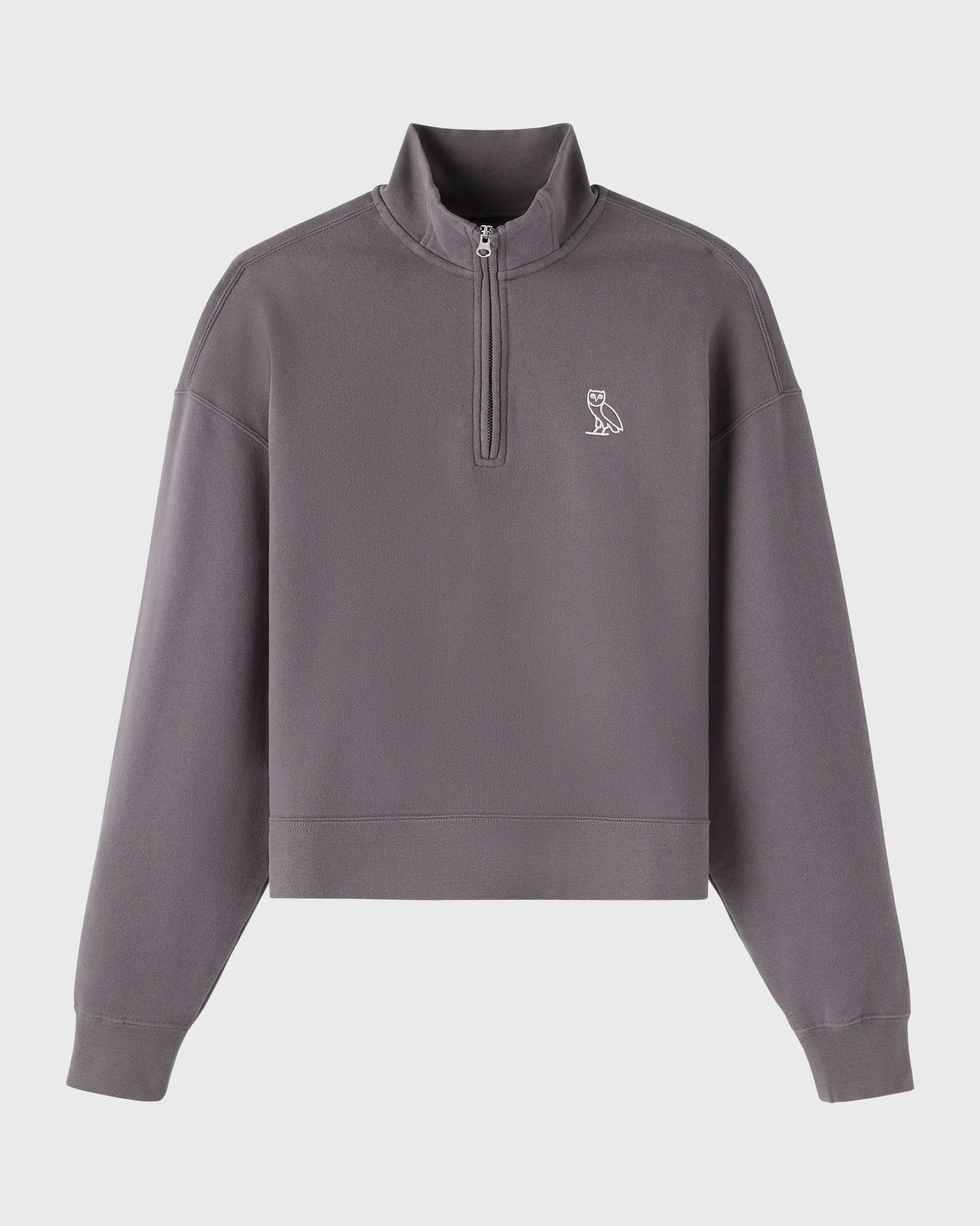 Relaxed-Fit Quarter-Zip Mockneck Sweatshirt sold by OVO