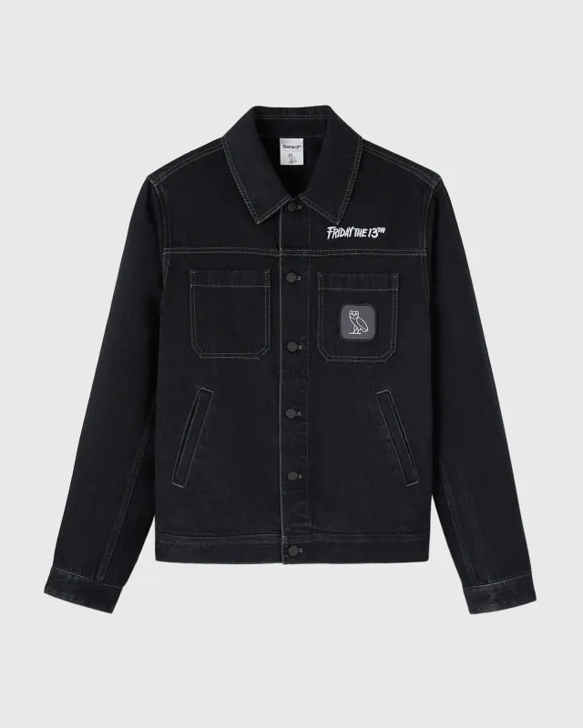 Friday the 13th Denim Slasher Jacket - Black Rigid sold by OVO