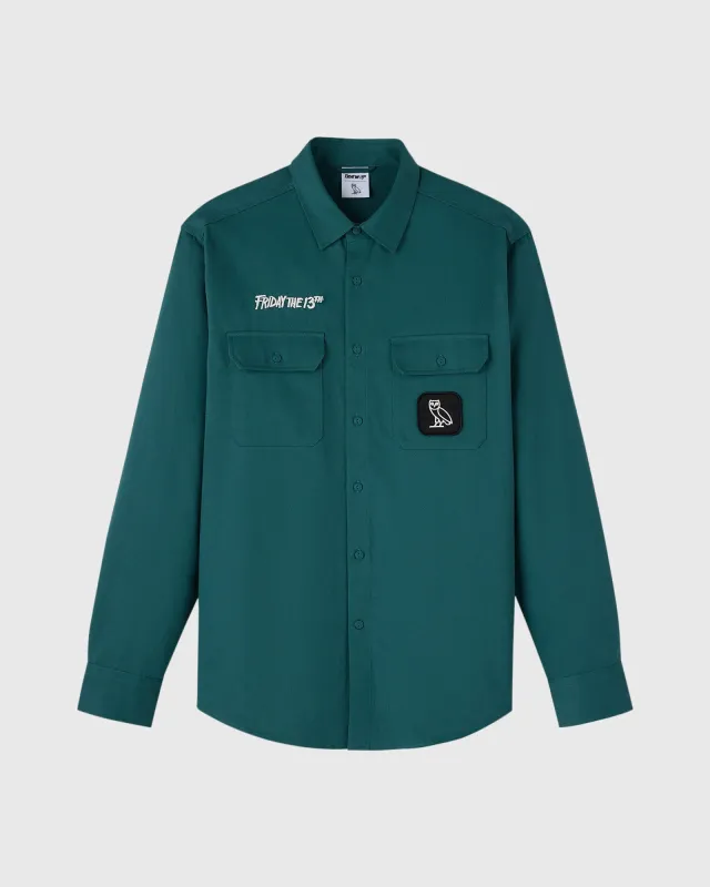 Friday the 13th 3D Work Shirt - Green sold by OVO