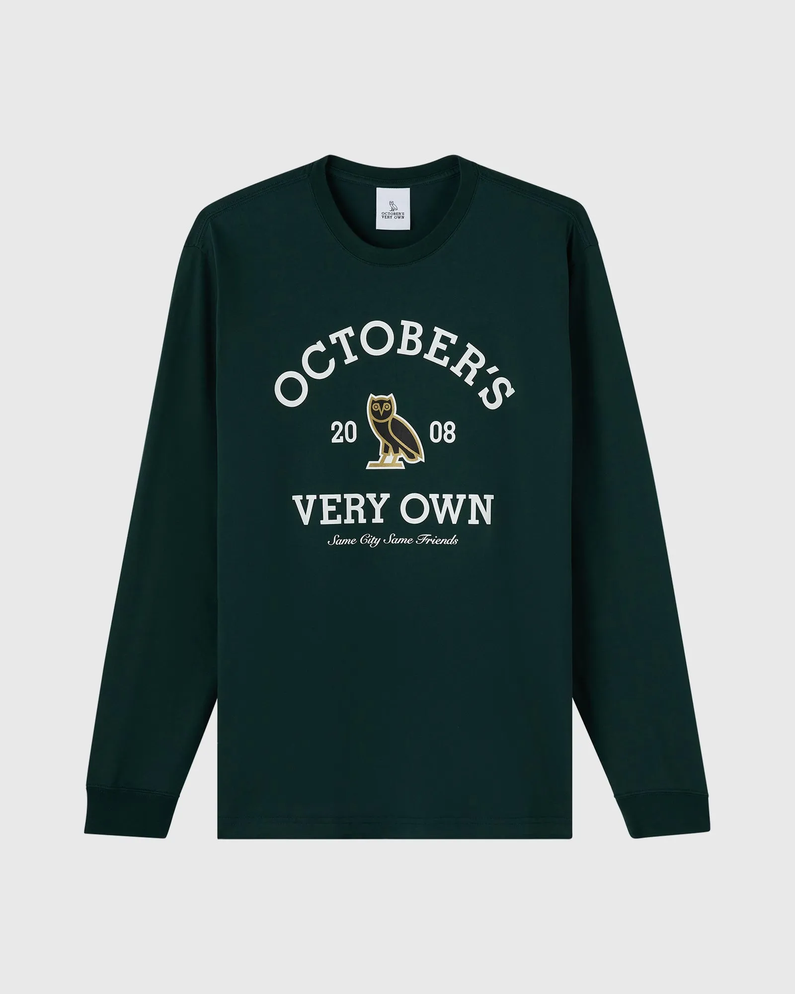 Collegiate Long-Sleeve Tee - Midnight Green sold by OVO