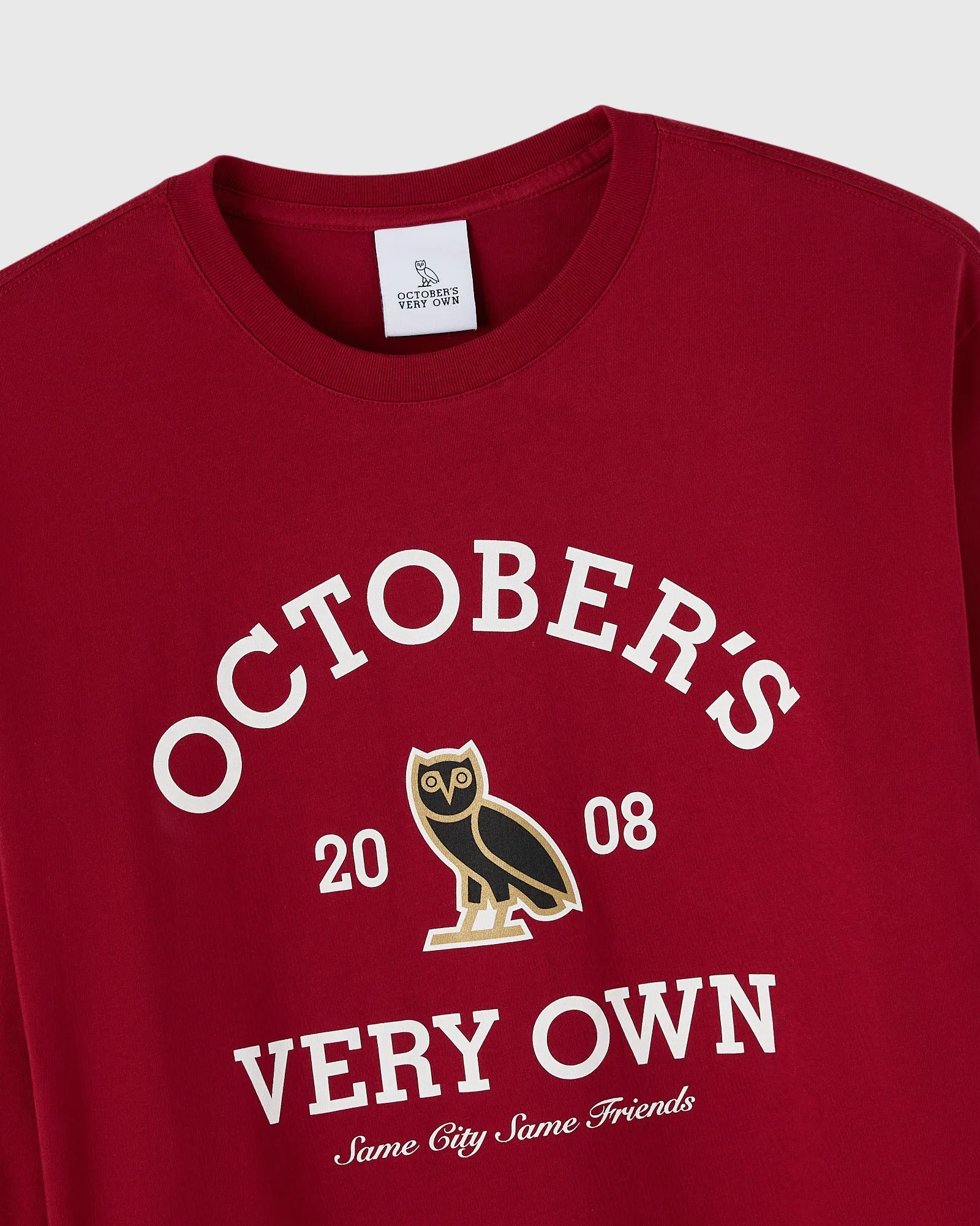Collegiate Long-Sleeve Tee - Deep Red sold by OVO product image thumbnail 2