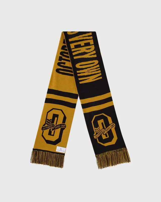 Varsity O Scarf  - Black/Gold sold by OVO