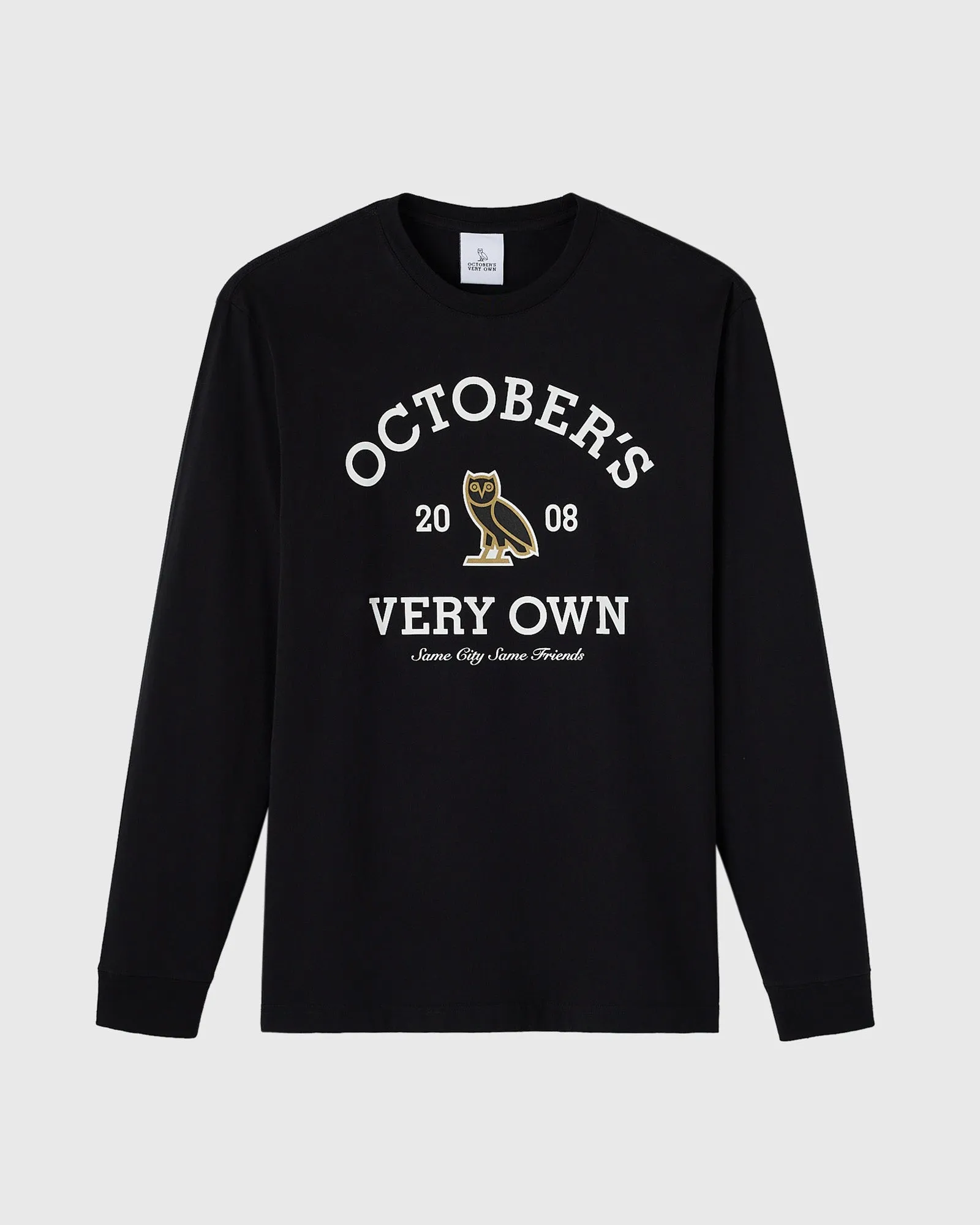 Collegiate Long-Sleeve Tee - Black sold by OVO
