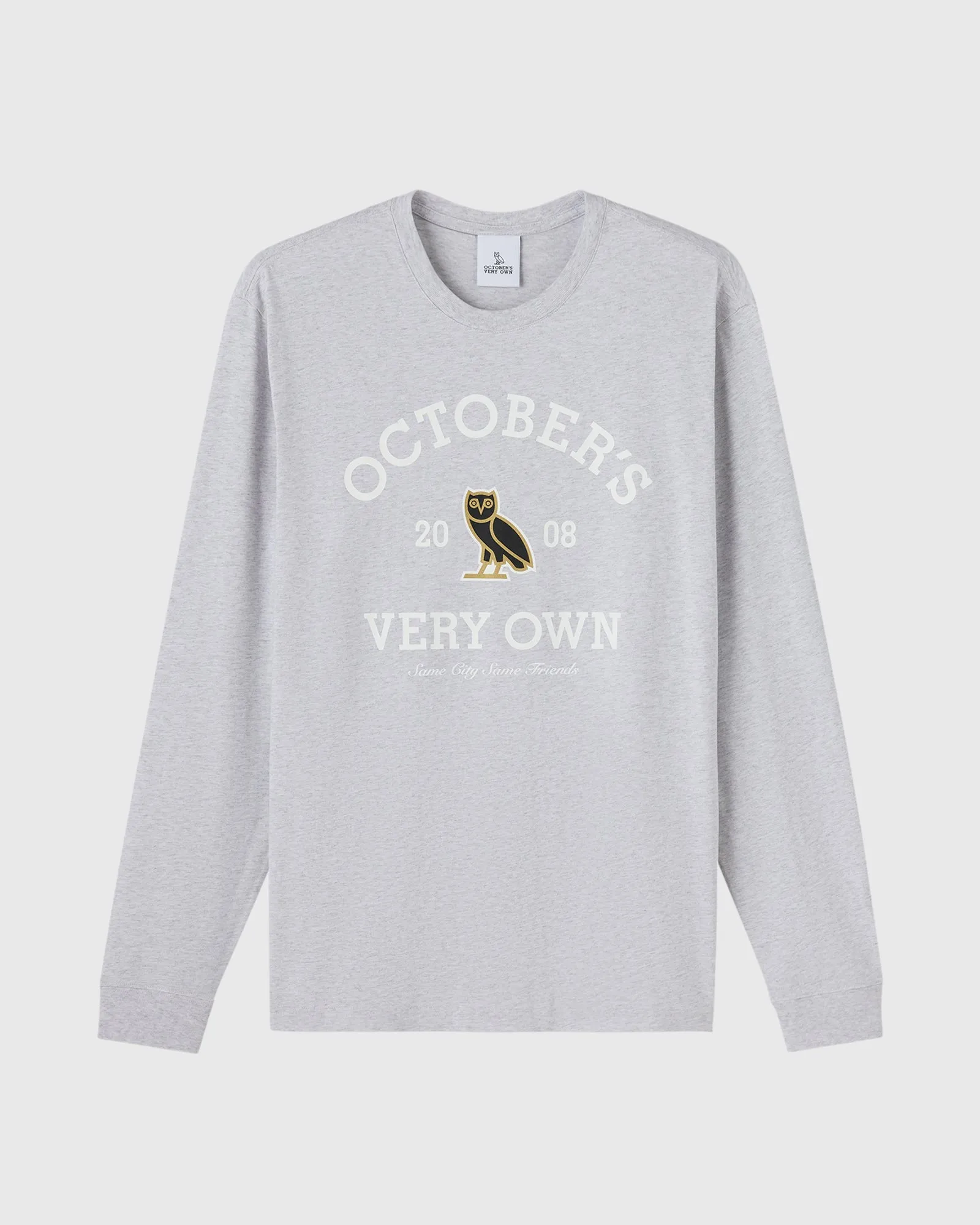 Collegiate Long-Sleeve Tee - Ash Heather Grey sold by OVO