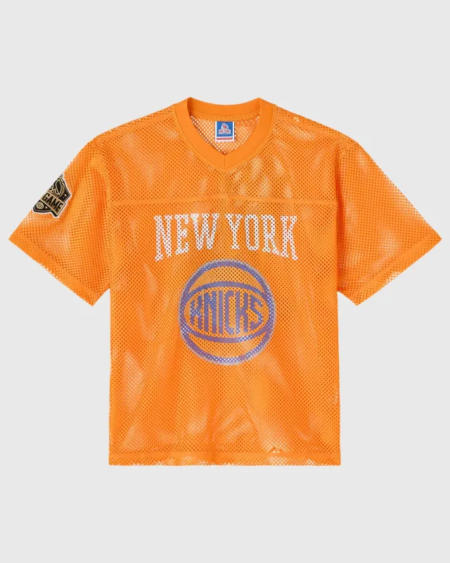 NBA New York Knicks Mesh Jersey - Orange sold by OVO