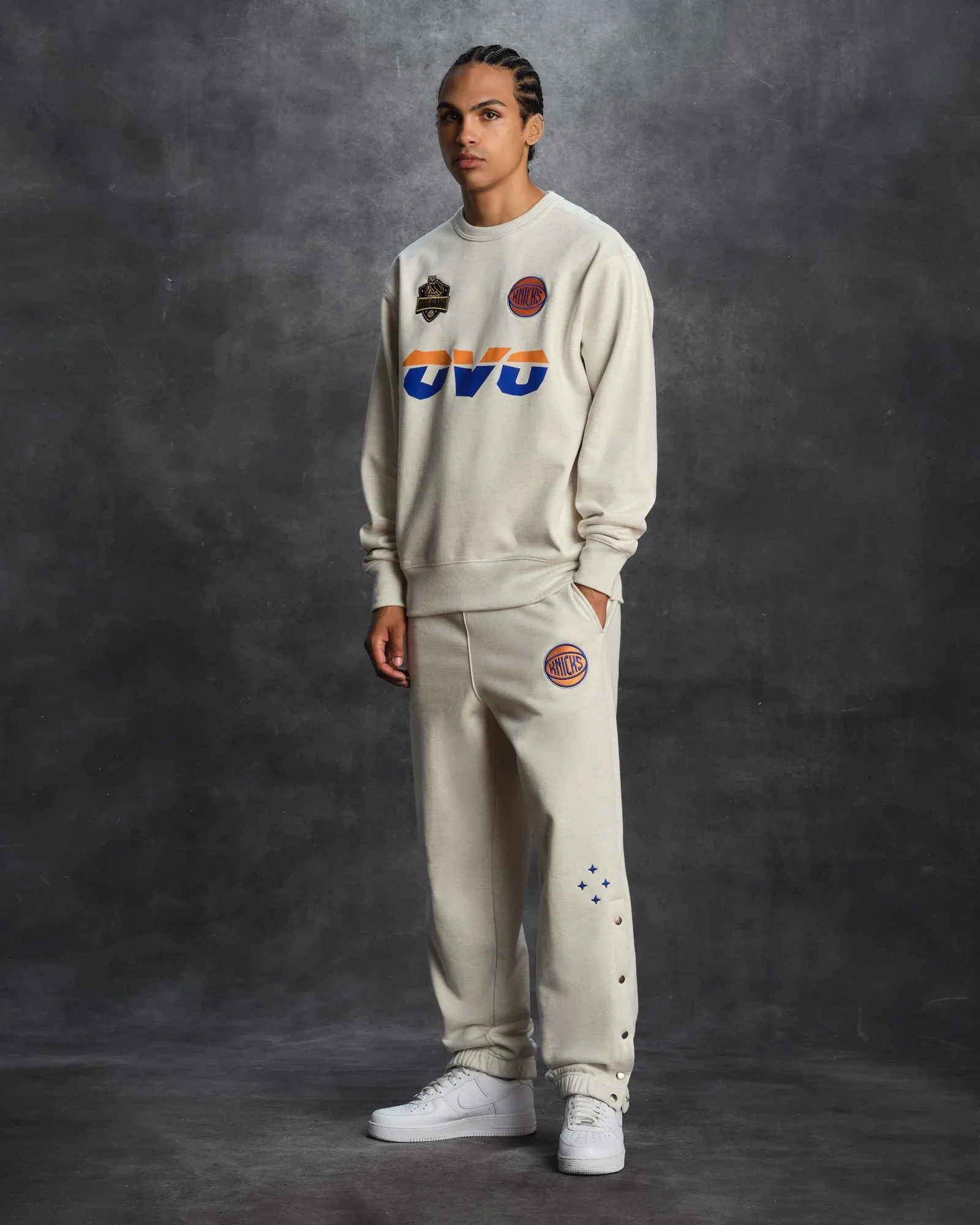 NBA New York Knicks Crewneck - Pearl Grey sold by OVO product image thumbnail 3
