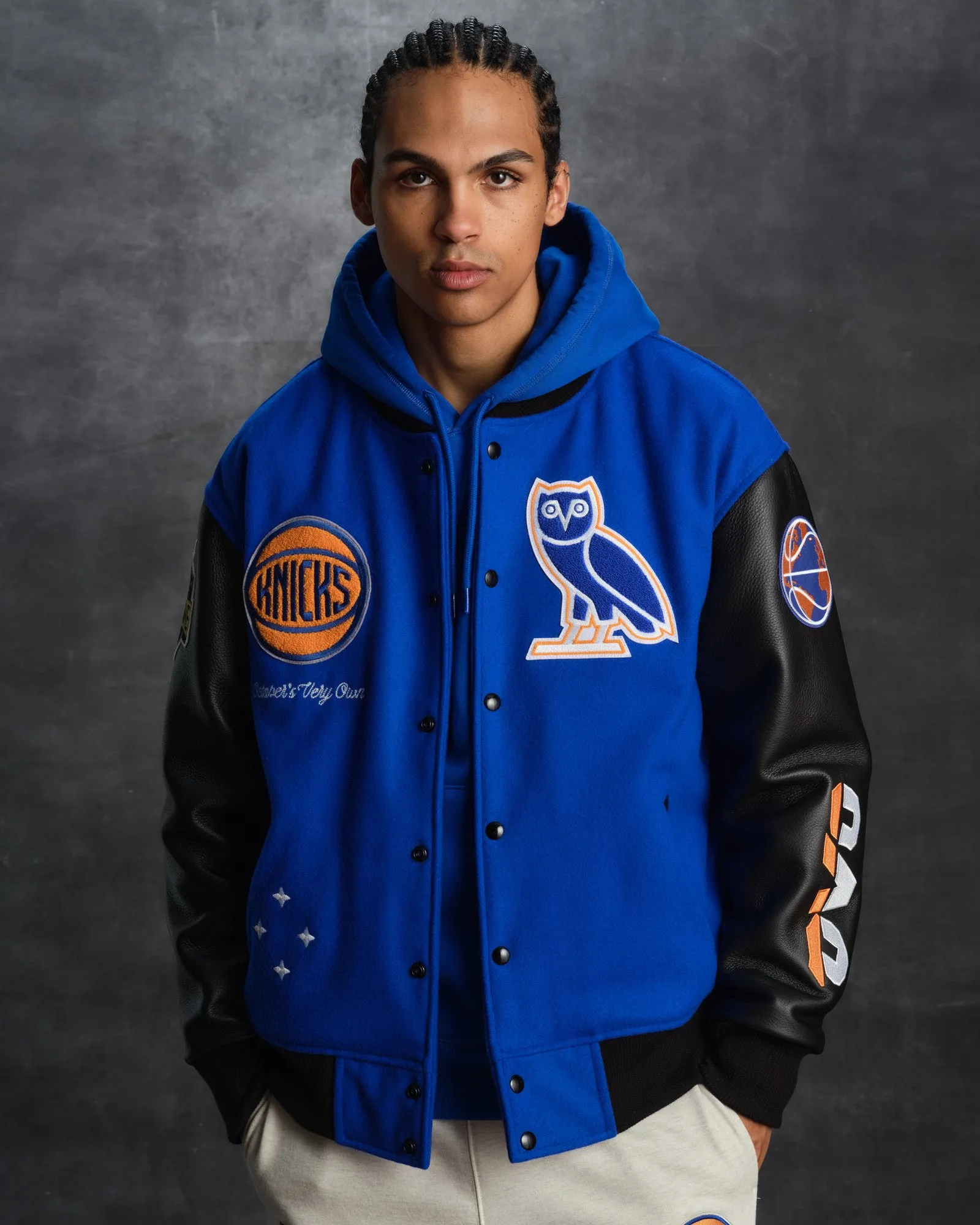 NBA New York Knicks Varsity Jacket - Blue sold by OVO product image thumbnail 3