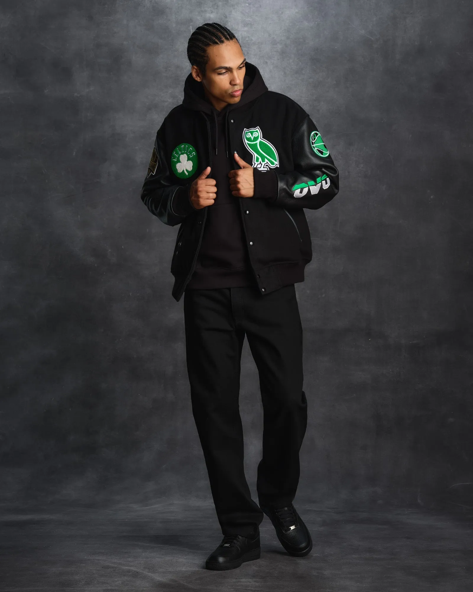 NBA Boston Celtics Varsity Jacket - Black sold by OVO product image thumbnail 4