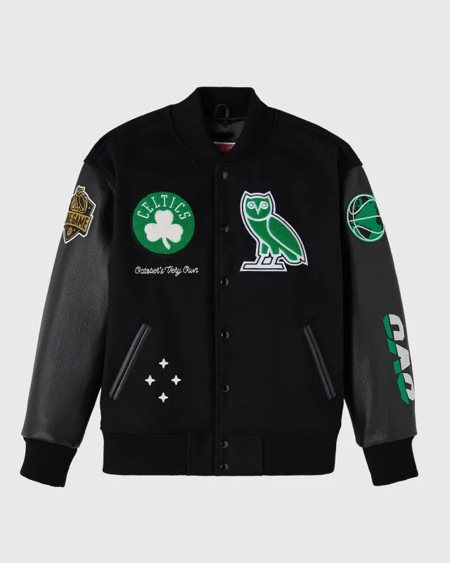 NBA Boston Celtics Varsity Jacket - Black sold by OVO