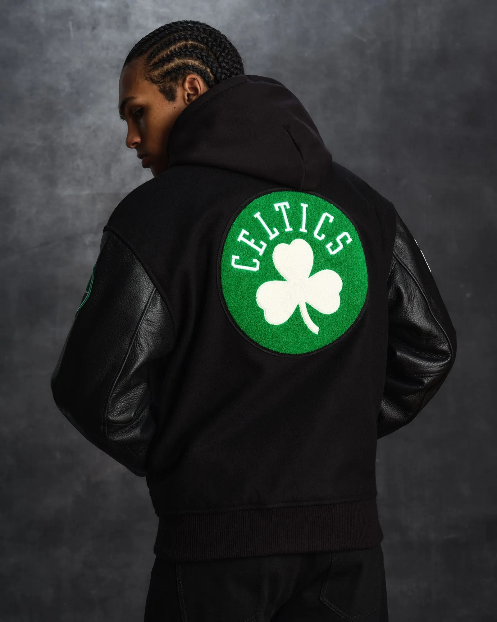 NBA Boston Celtics Varsity Jacket - Black sold by OVO product image thumbnail 3