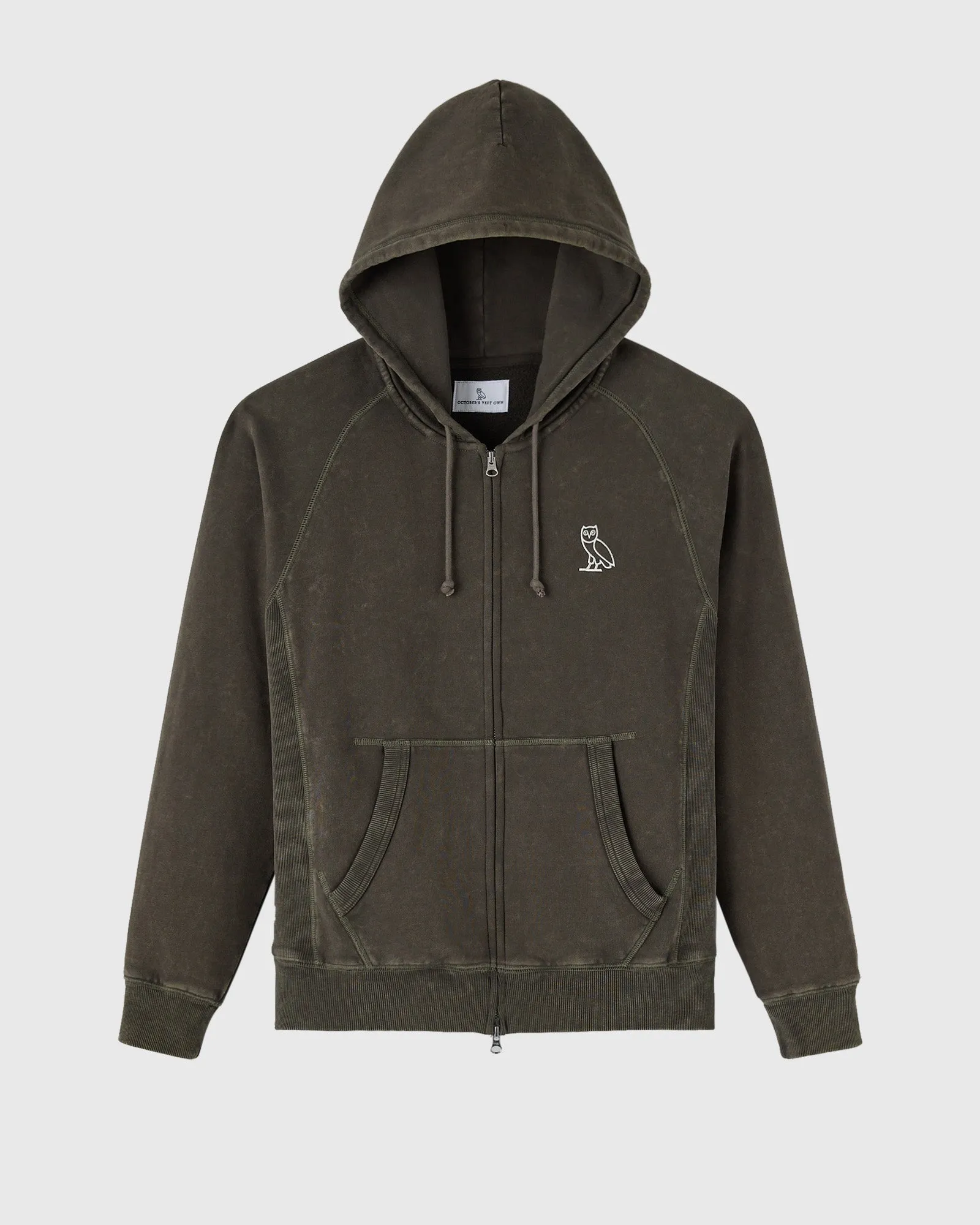 Muskoka Raglan Full-Zip Hoodie - Deep Olive sold by OVO