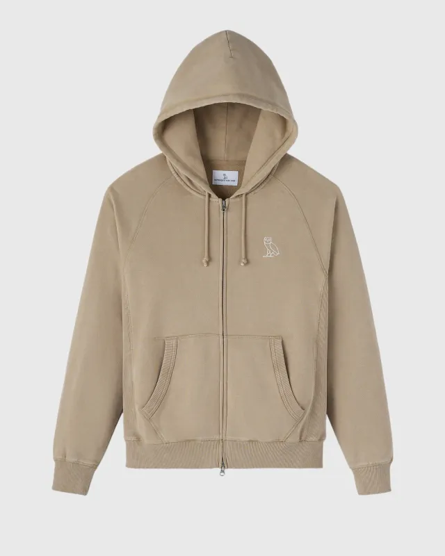 Muskoka Raglan Full-Zip Hoodie - Sandstone sold by OVO