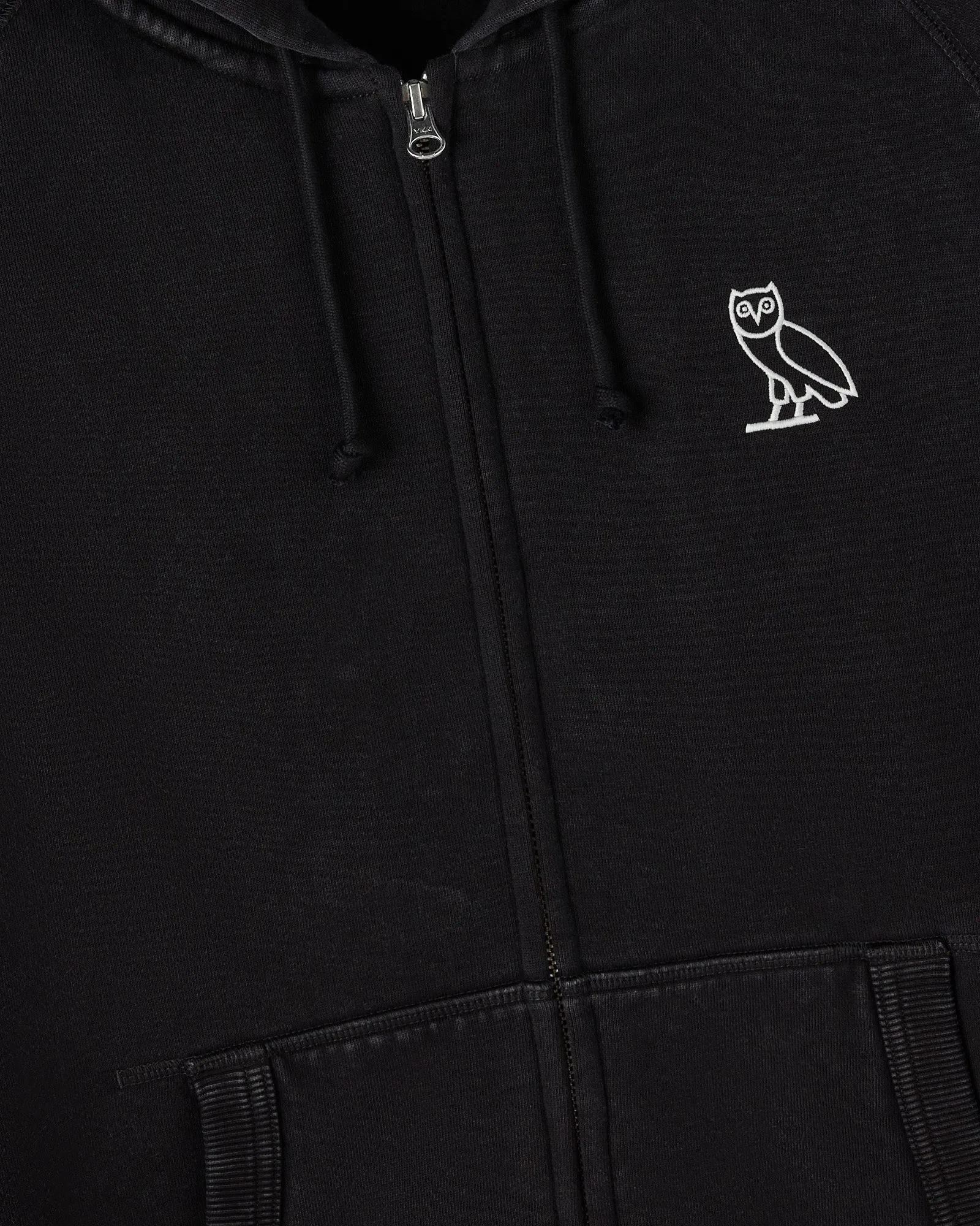 Muskoka Raglan Full-Zip Hoodie - Garment Dyed Black sold by OVO product image thumbnail 2