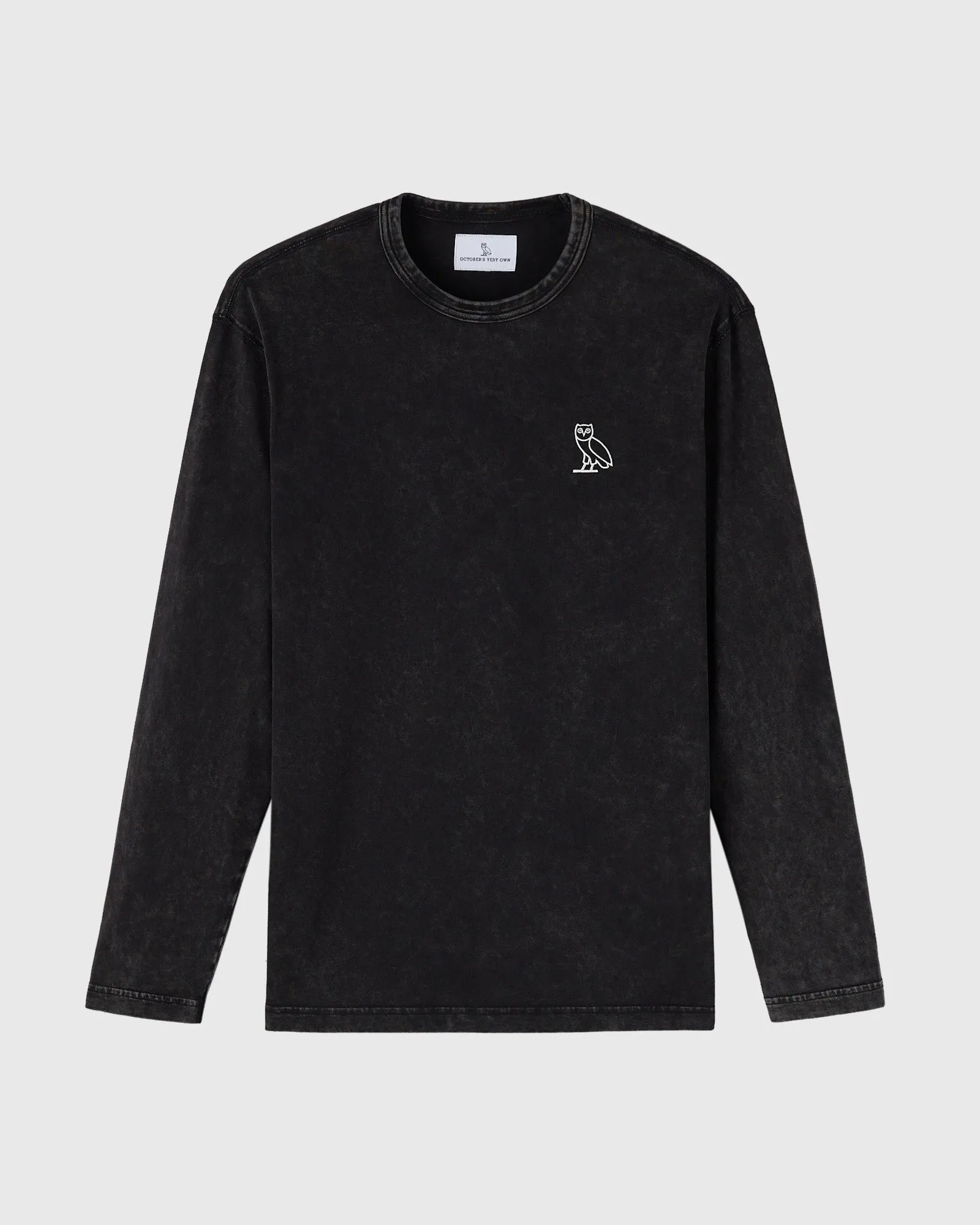 Muskoka Long-Sleeve Tee - Garment Dyed Black sold by OVO
