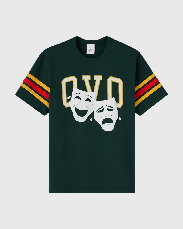 Last Ones Laughing Football Tee - Midnight Green sold by OVO
