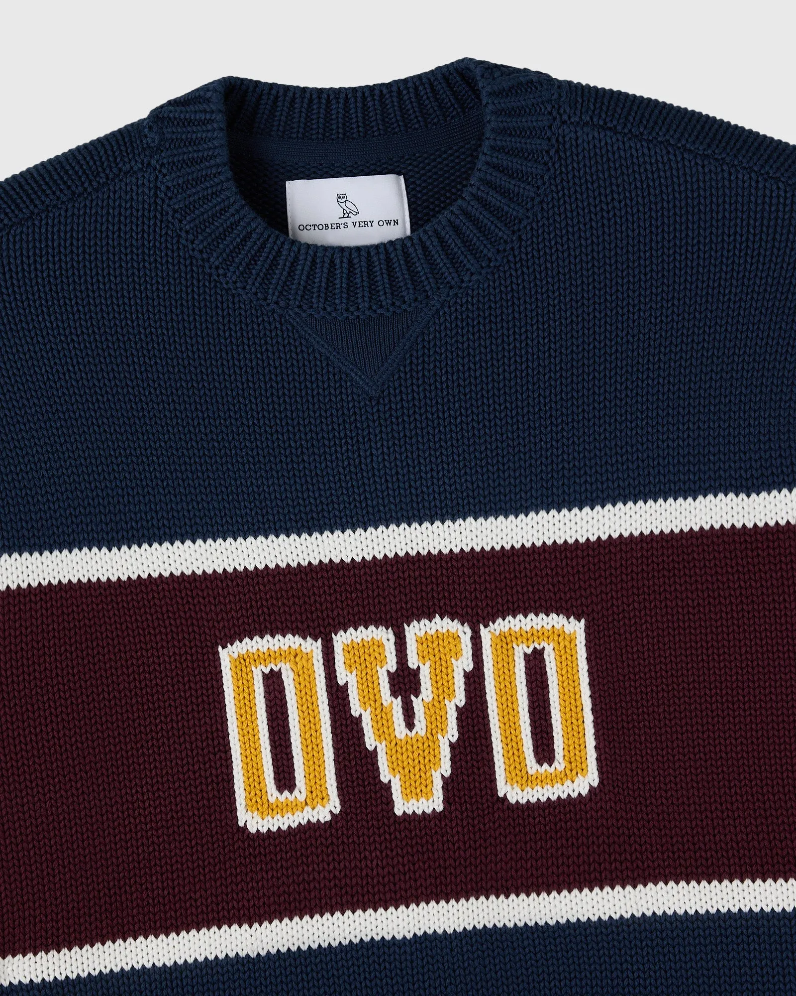Campus Intarsia Sweater - Starling sold by OVO product image thumbnail 3