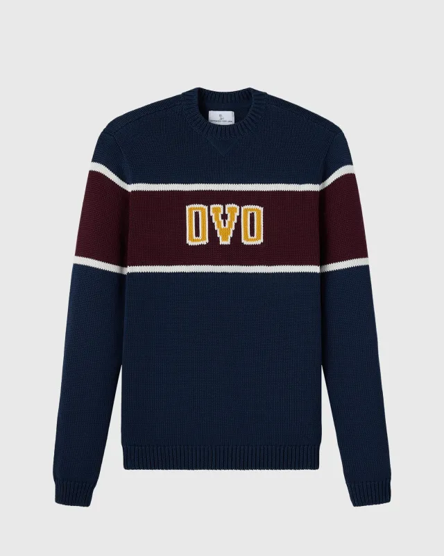 Campus Intarsia Sweater - Starling sold by OVO