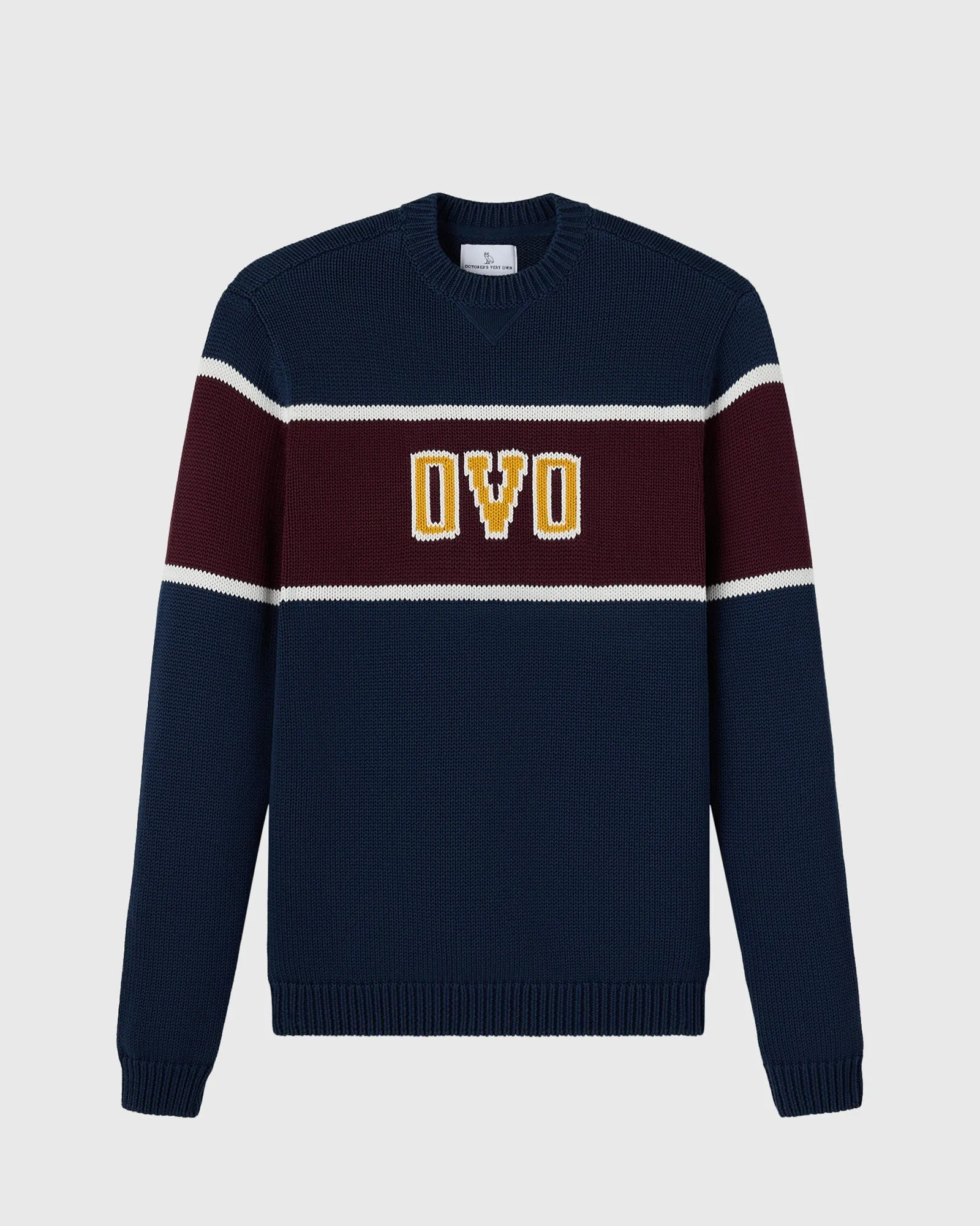 Campus Intarsia Sweater - Starling sold by OVO