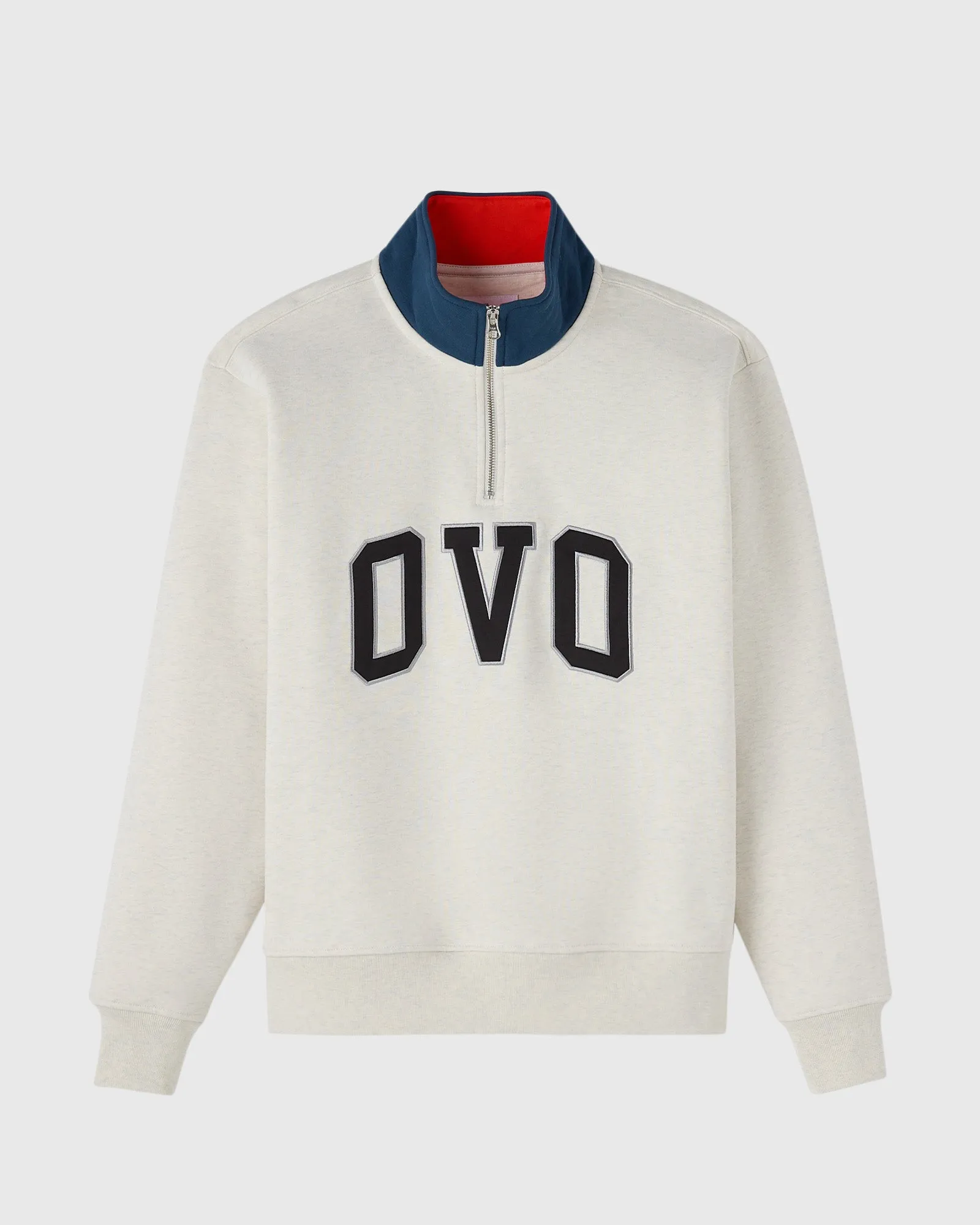 Arch OVO Quarter-Zip Mock Neck - Ash Heather Grey sold by OVO