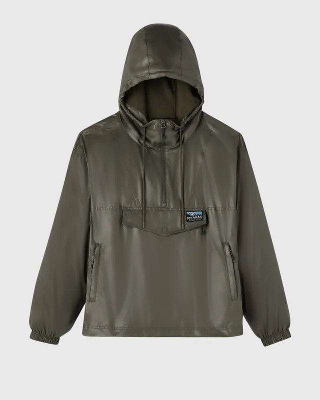 Nylon Zip-Up Hoodie - Black | Parallel