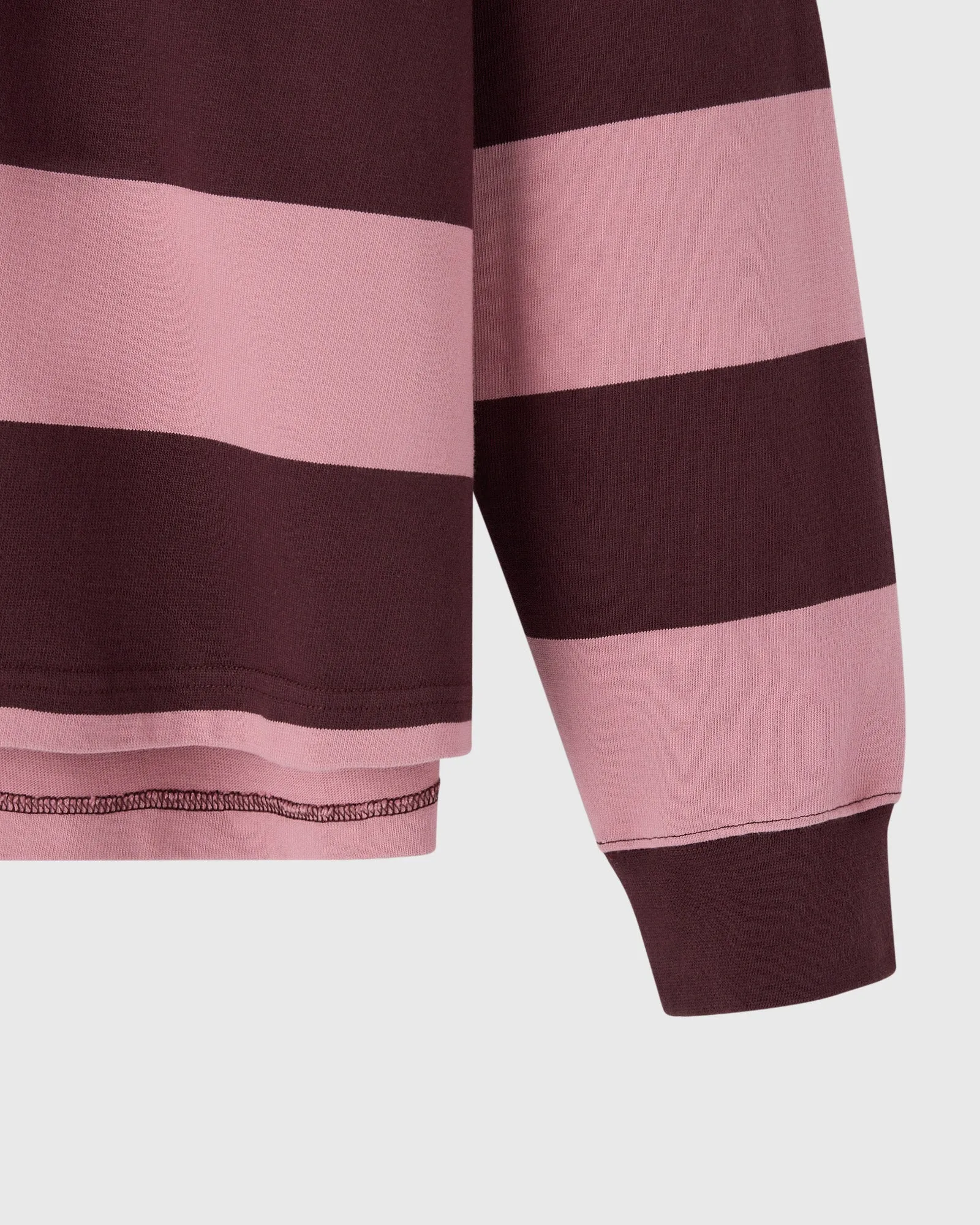 Striped Rugby Polo - Clover Pink / Eagle Brown sold by OVO product image thumbnail 5