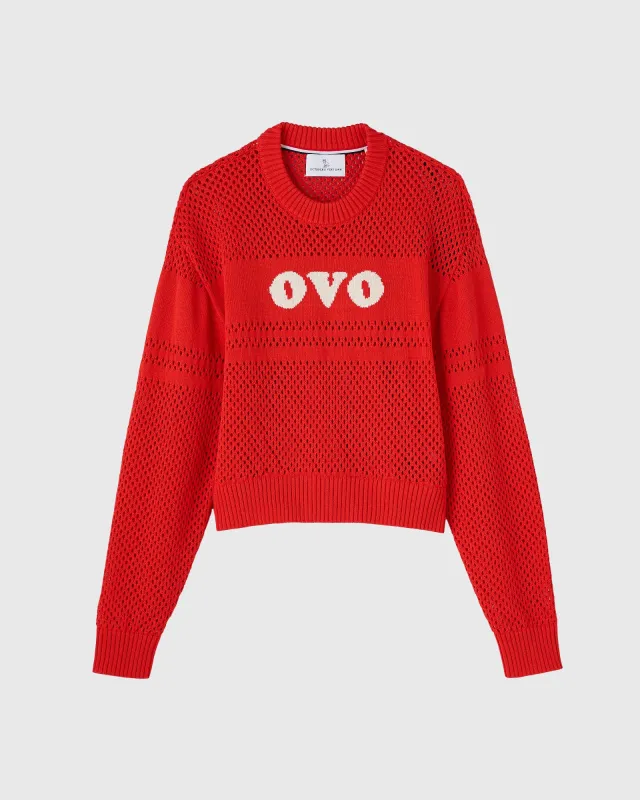 Mesh Knit Crewneck - Fuego sold by OVO