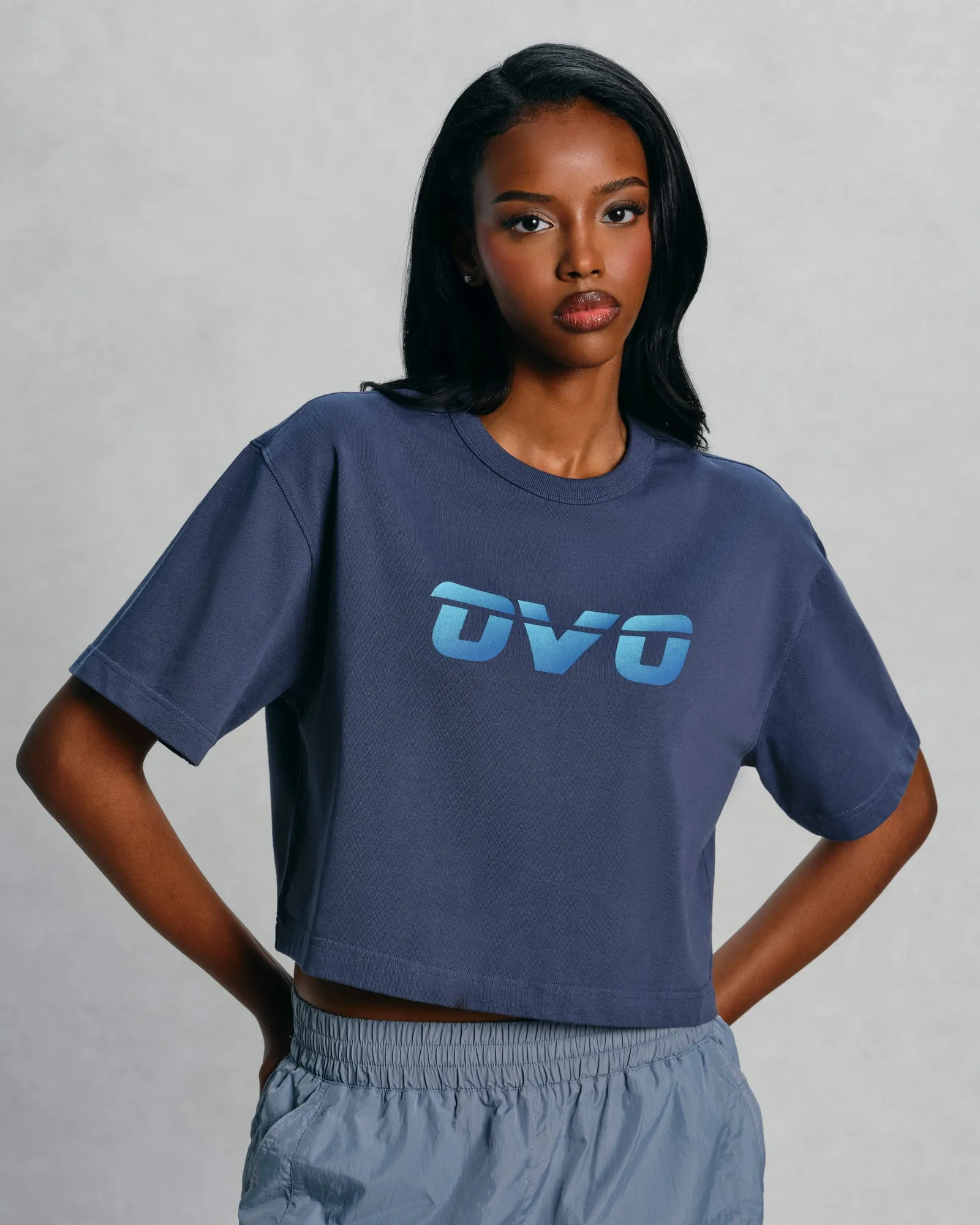 Cropped Runner Tee - Starling sold by OVO product image thumbnail 2