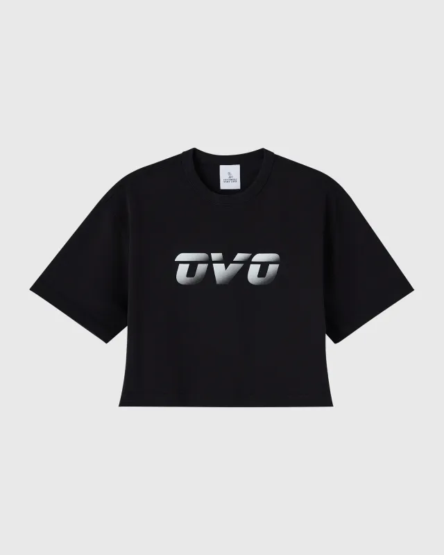 Cropped Runner Tee - Black sold by OVO
