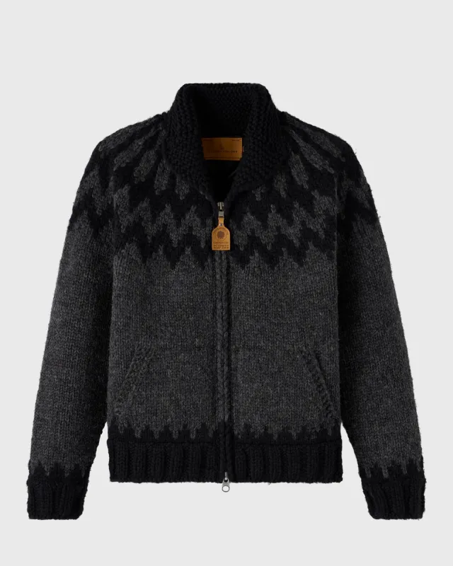 Canadian Sweater Company Hand Knit Cardigan - Dark Grey/Black sold by OVO
