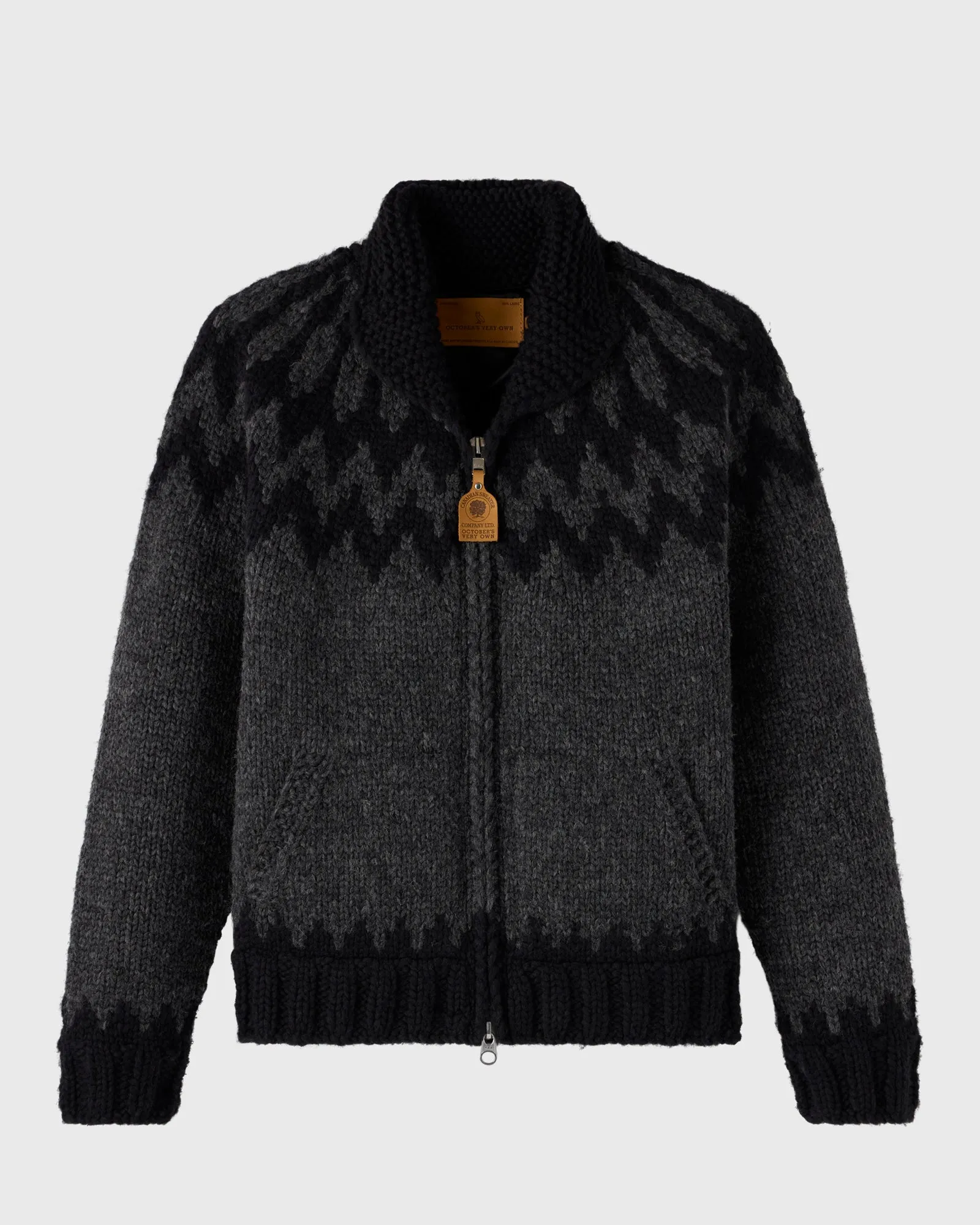 Canadian Sweater Company Hand Knit Cardigan - Dark Grey/Black sold by OVO