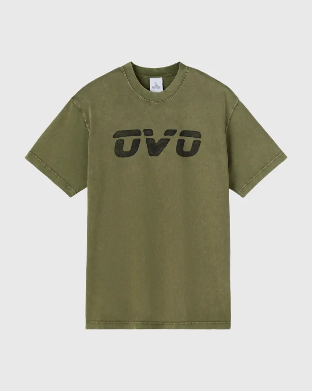 Alpha Industries Garment Dyed Tee - Olive Green sold by OVO