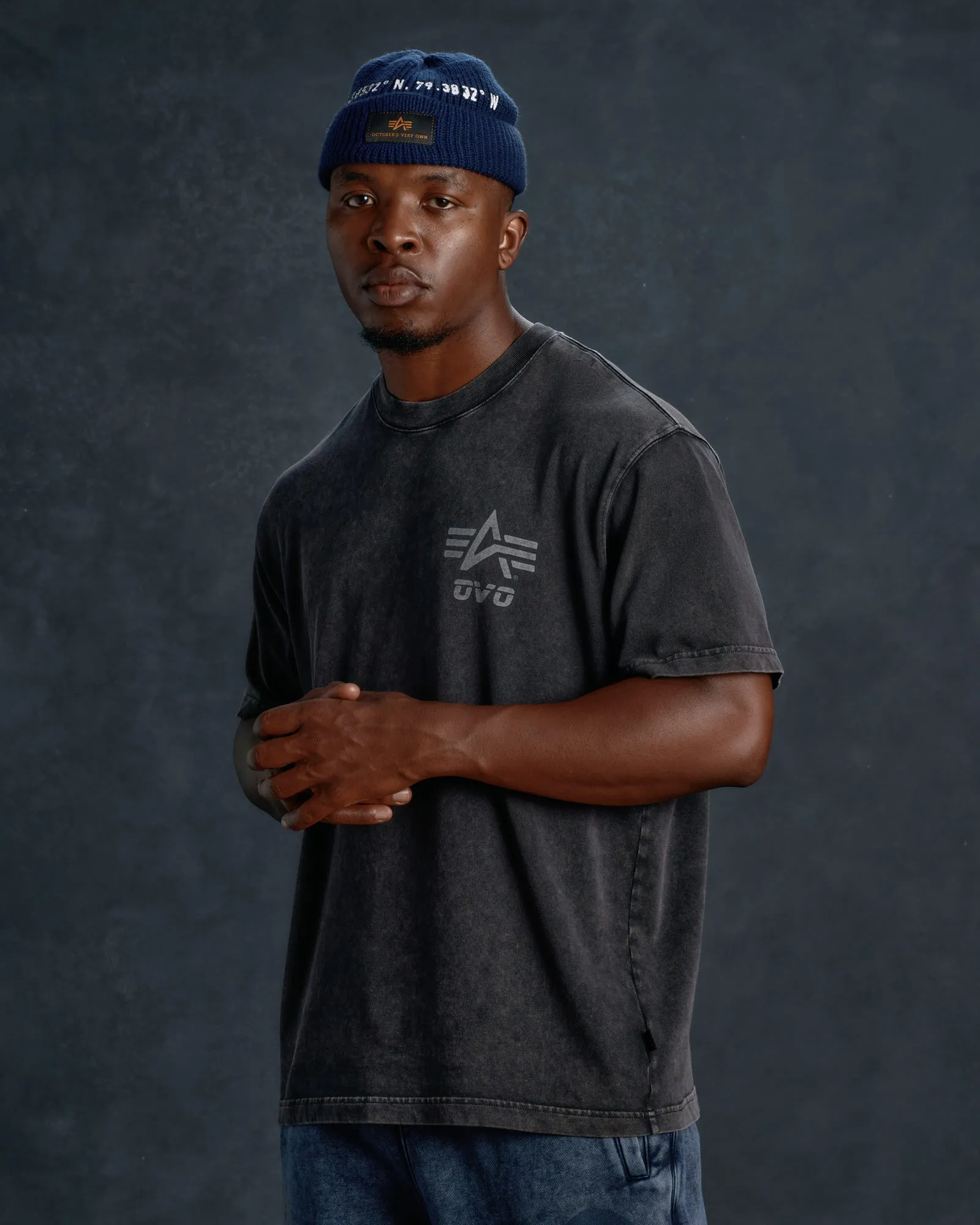 Alpha Industries Garment Dyed Tee - Black Sand sold by OVO product image thumbnail 4