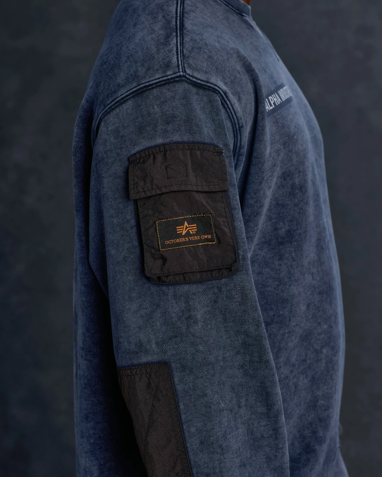 Alpha Industries Garment Dyed Crewneck - Replica Blue sold by OVO product image thumbnail 4