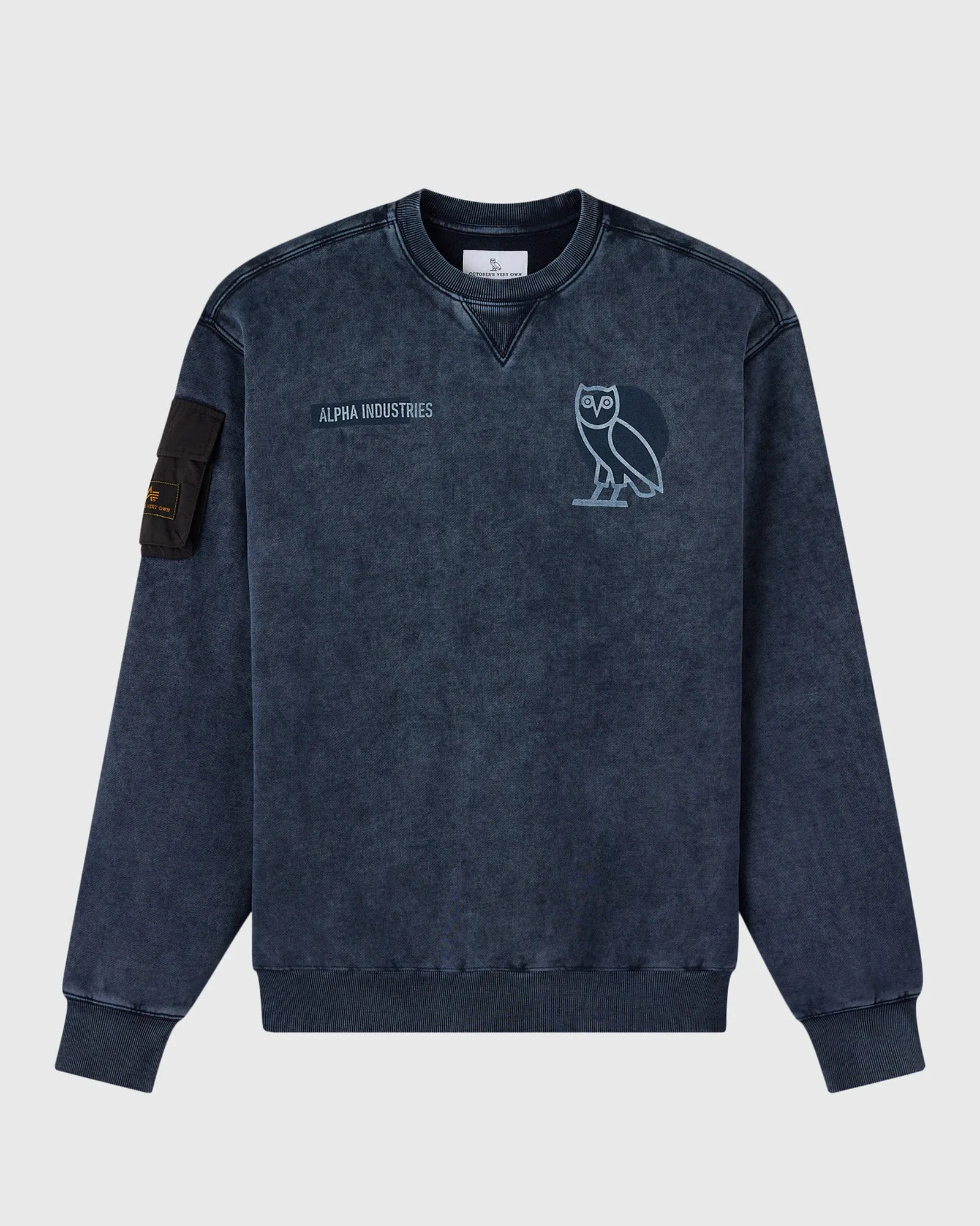 Alpha Industries Garment Dyed Crewneck - Replica Blue sold by OVO