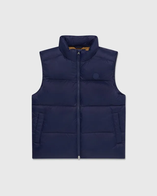 Contrast Bounce Vest - Navy sold by OVO