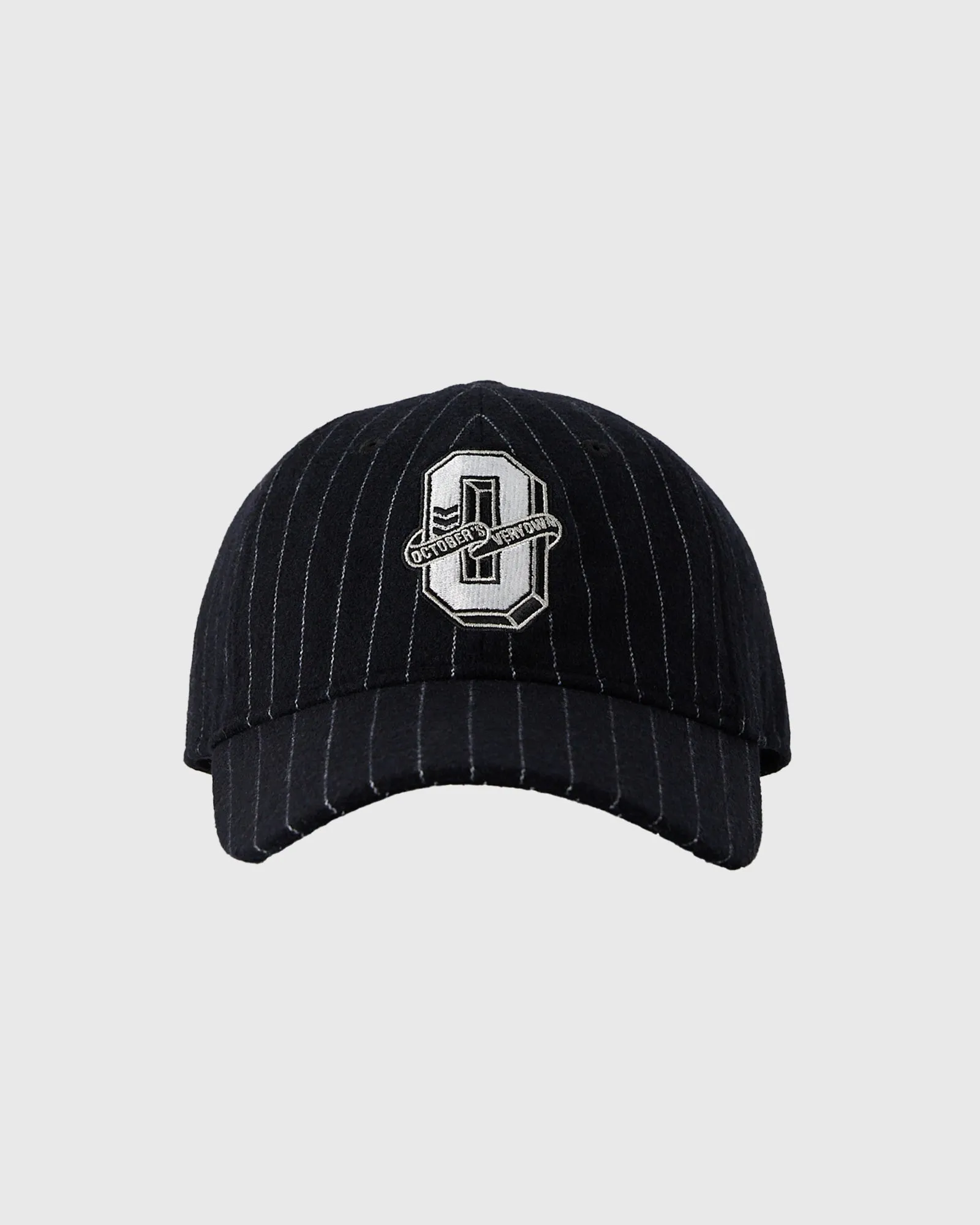 Varsity O Pinstripe Cap - Black Pinstripe sold by OVO