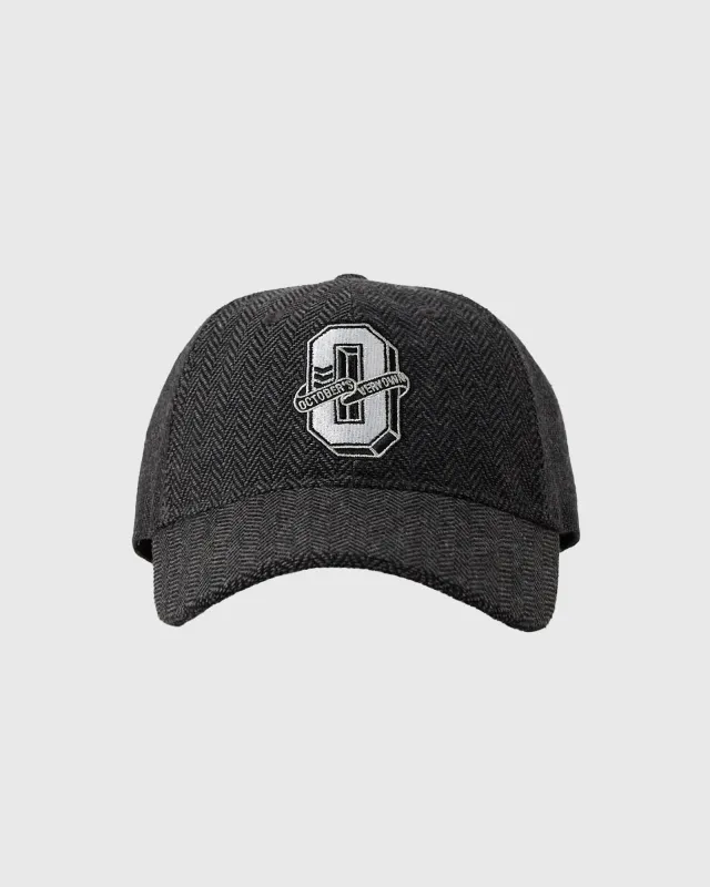 Varsity O Herringbone Cap - Grey Herringbone sold by OVO