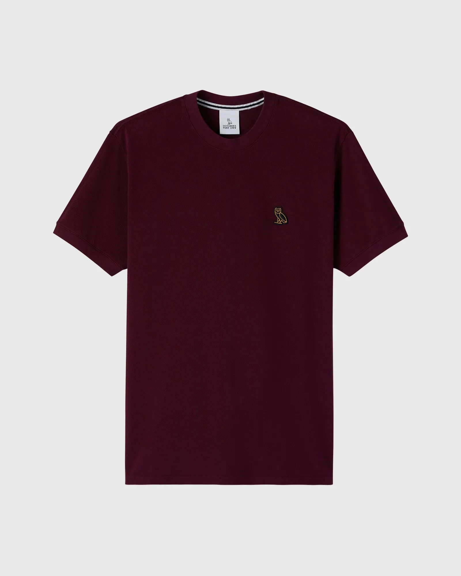 Piqué Tee - Bordeaux sold by OVO