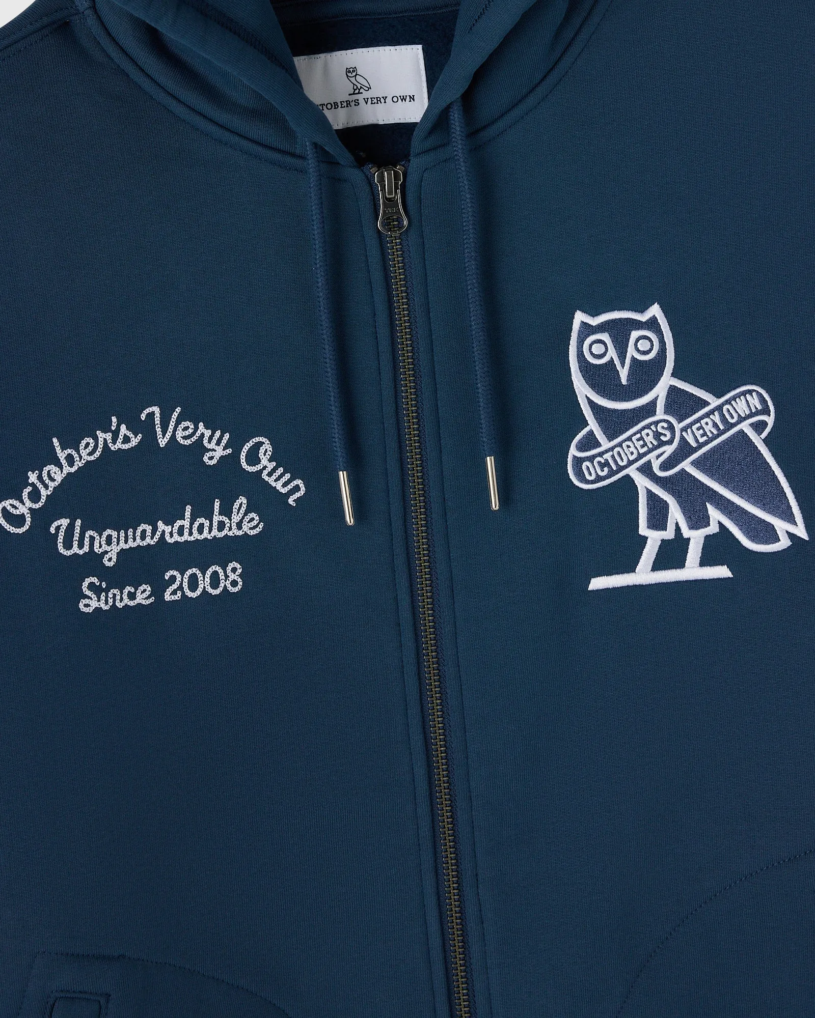 Owls Varsity Full-Zip Hoodie - Starling sold by OVO product image thumbnail 5