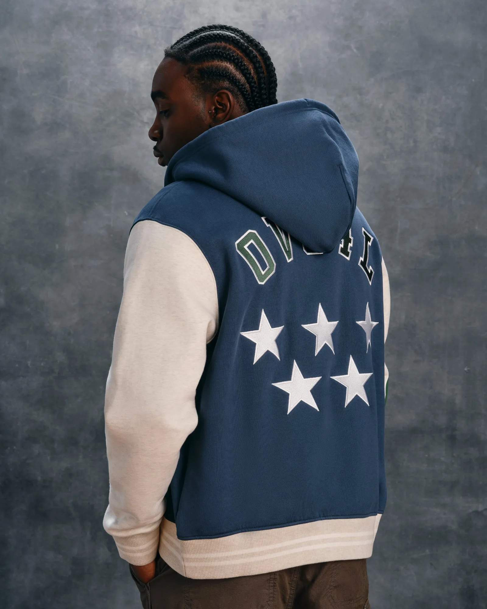 Owls Varsity Full-Zip Hoodie - Starling sold by OVO product image thumbnail 2