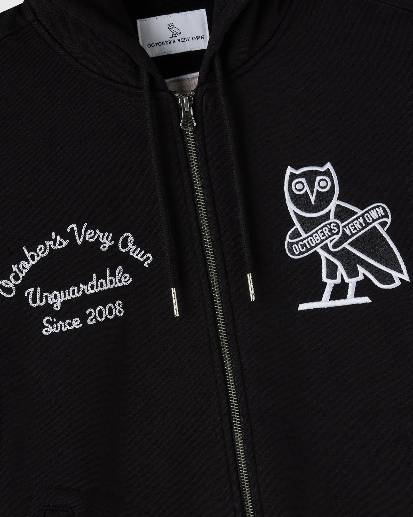 Owls Varsity Full-Zip Hoodie - Black sold by OVO product image thumbnail 5