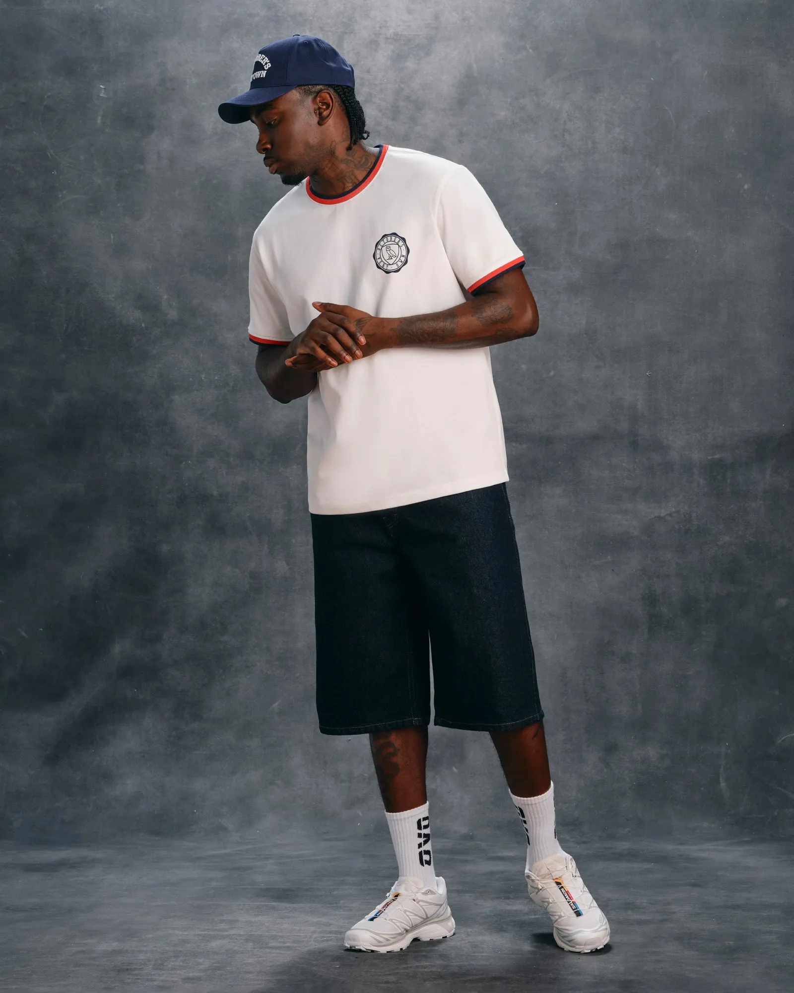 Herringbone Rib Tee - White sold by OVO product image thumbnail 3
