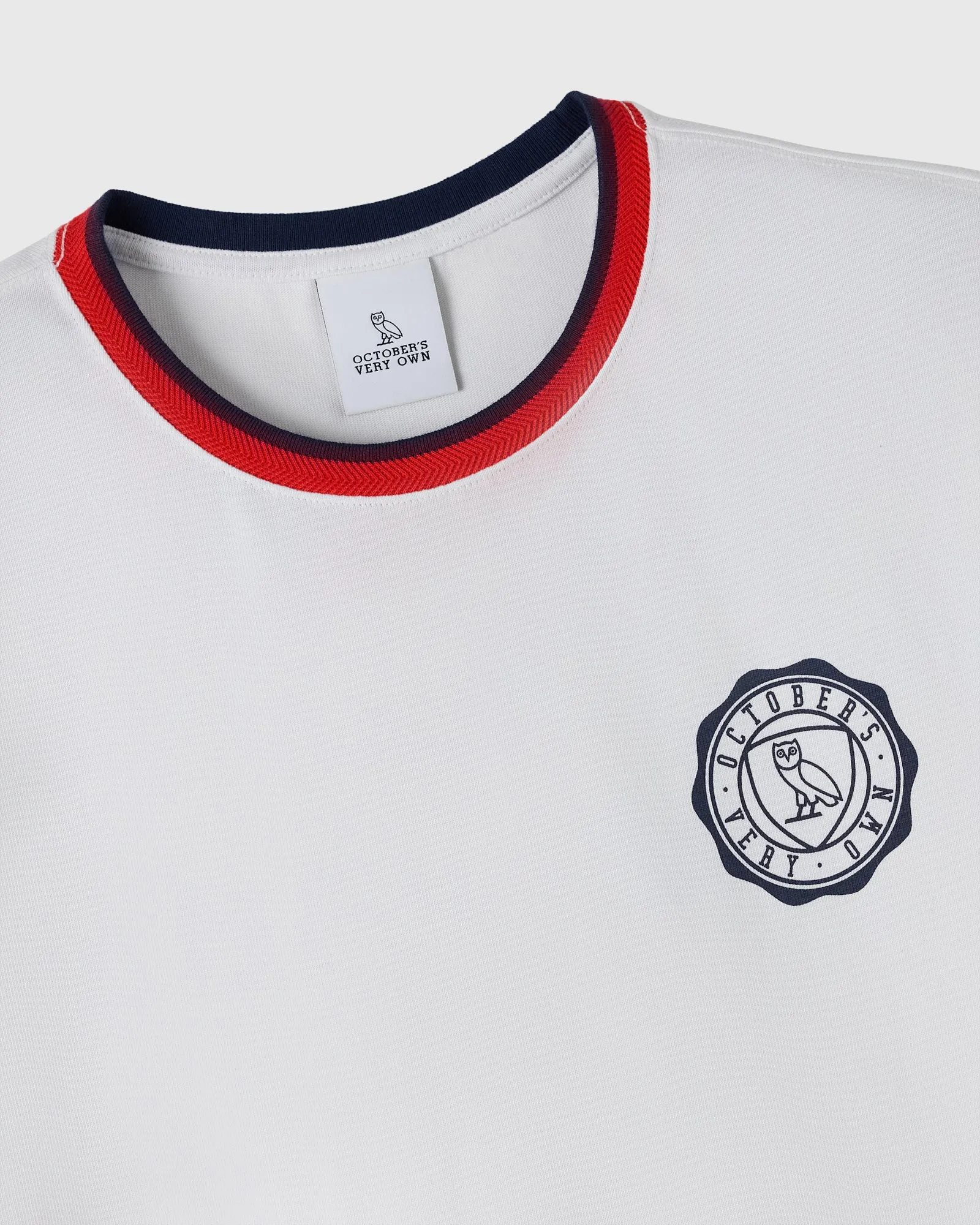 Herringbone Rib Tee - White sold by OVO product image thumbnail 5