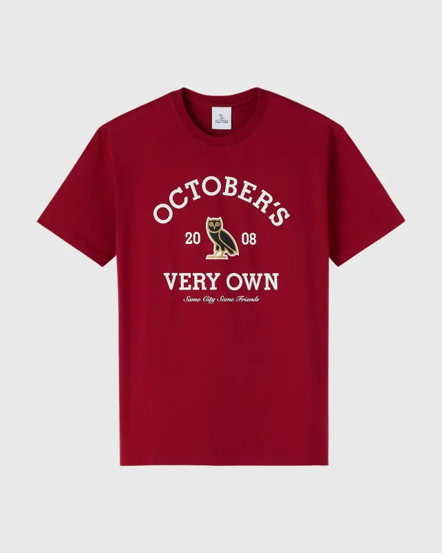 Collegiate Tee - Deep Red sold by OVO