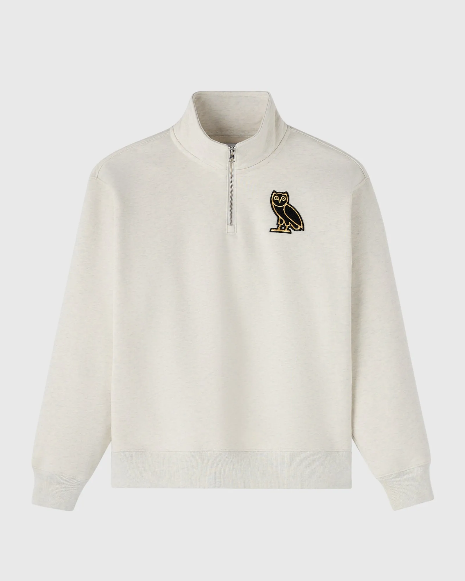 Signature Quarter Zip Mockneck - Ash Heather Grey sold by OVO