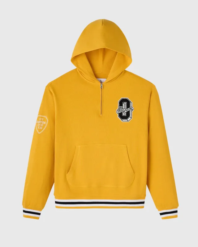 Varsity O Quarter-Zip Hoodie - Yellow sold by OVO
