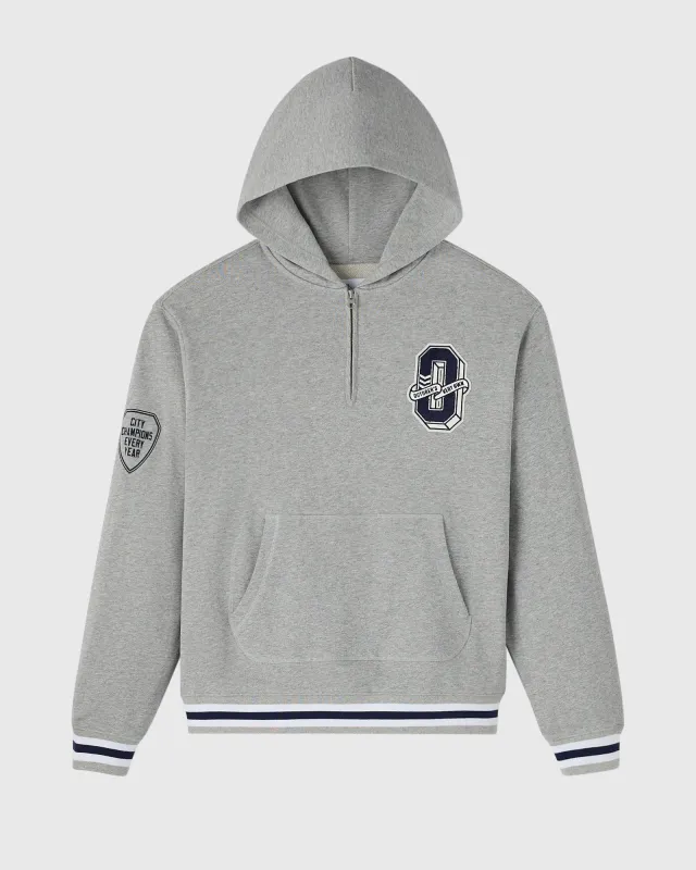 Varsity O Quarter-Zip Hoodie - Heather Grey sold by OVO