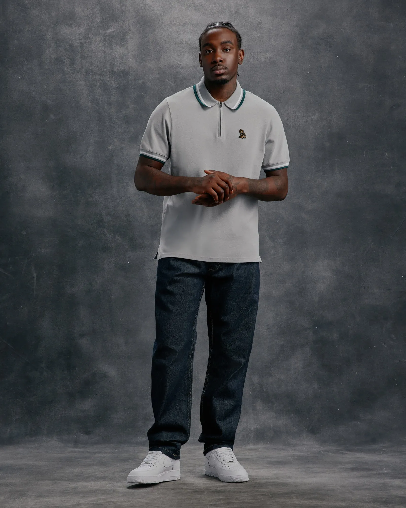Quarter-Zip Polo - Cool Grey sold by OVO product image thumbnail 2