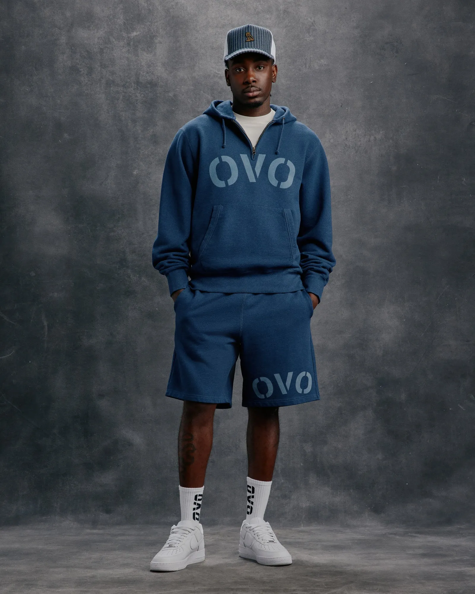 Garment Dyed Sweatshorts - Washed Indigo sold by OVO product image thumbnail 2